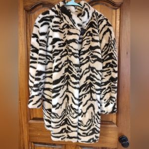 Leopard Print faux coat